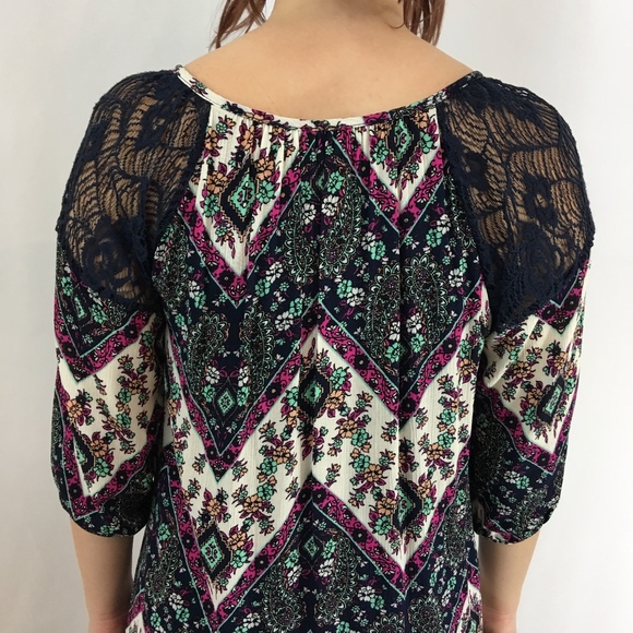 Paisley Chevron Boho Dress - Picture 8 of 8